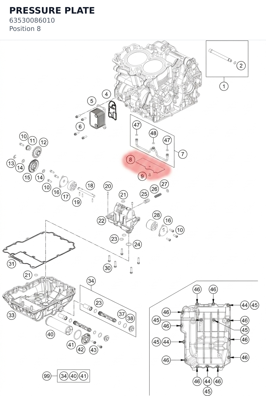 Diagram preview: PRESSURE PLATE (63530086010)