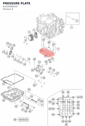 Diagram preview: PRESSURE PLATE (63530086010)