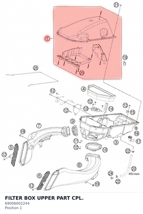 Diagram preview: FILTER BOX UPPER PART CPL. (69006002244)