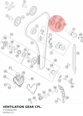 Diagram preview: VENTILATION GEAR CPL. (77236082000)