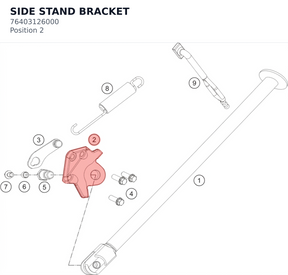 Diagram preview: SIDE STAND BRACKET (76403126000)