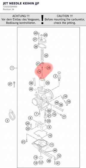 Diagram preview: JET NEEDLE KEIHIN JJF (72531034400)
