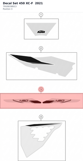 Diagram preview: Decal Set 450 XC-F  2021 (79108198013)