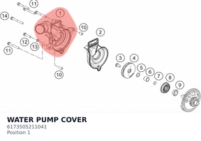 Diagram preview: WATER PUMP COVER (6173505211041)