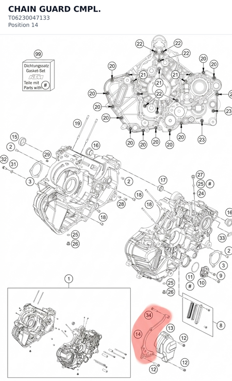 Diagram preview: CHAIN GUARD CMPL. (T06230047133)