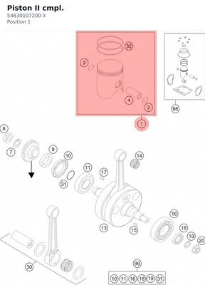 Diagram preview: Piston II cmpl. (54830107200 II)