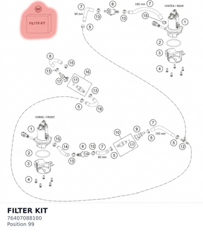 Diagram preview: FILTER KIT (76407088100)