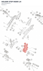 Diagram preview: HOLDER STEP RIDER LH (A60303N38000C1)
