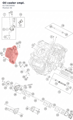 Diagram preview: Oil cooler cmpl. (61738150000)
