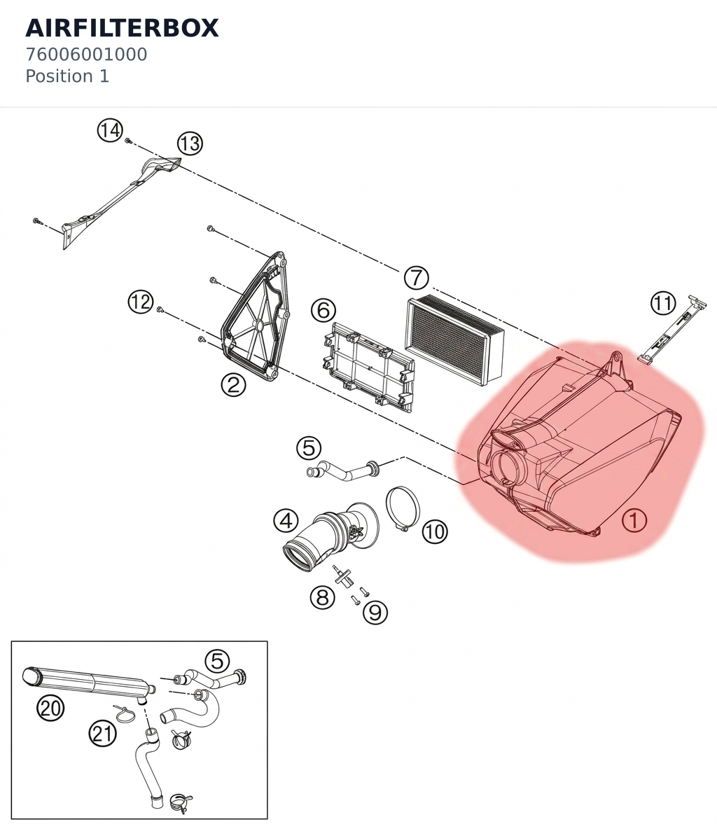 Diagram preview: AIRFILTERBOX (76006001000)