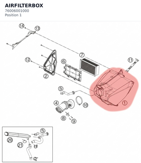 Diagram preview: AIRFILTERBOX (76006001000)
