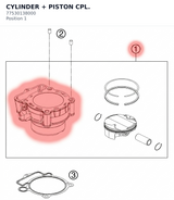 Diagram preview: CYLINDER + PISTON CPL. (77530138000)