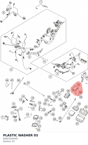 Diagram preview: PLASTIC WASHER              03 (60007020040)