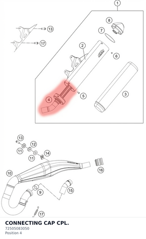 Diagram preview: CONNECTING CAP CPL. (72505083050)