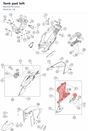 Diagram preview: Tank pad left (A62407011010)