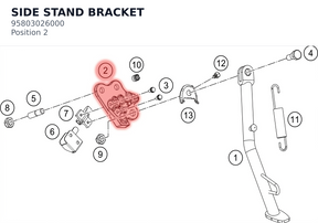 Diagram preview: SIDE STAND BRACKET (95803026000)