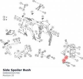 Diagram preview: Side Spoiler Bush (0080000505700)