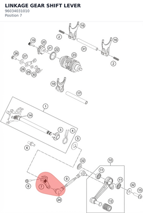Diagram preview: LINKAGE GEAR SHIFT LEVER (96034031010)