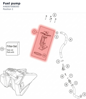 Diagram preview: Fuel pump (A46007088000)
