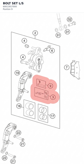 Diagram preview: BOLT SET L/S (60013017000)