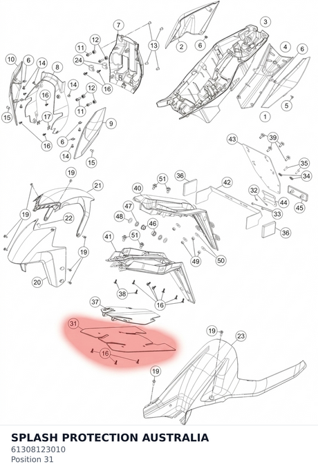 Diagram preview: SPLASH PROTECTION AUSTRALIA (61308123010)