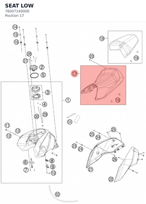 Diagram preview: SEAT LOW (76007140000)
