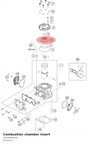 Diagram preview: Combustion chamber insert (50430060100)