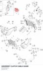 Diagram preview: GROMMET CLUTCH CABLE GUIDE (93032060010)