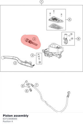 Diagram preview: Piston assembly (63713008000)
