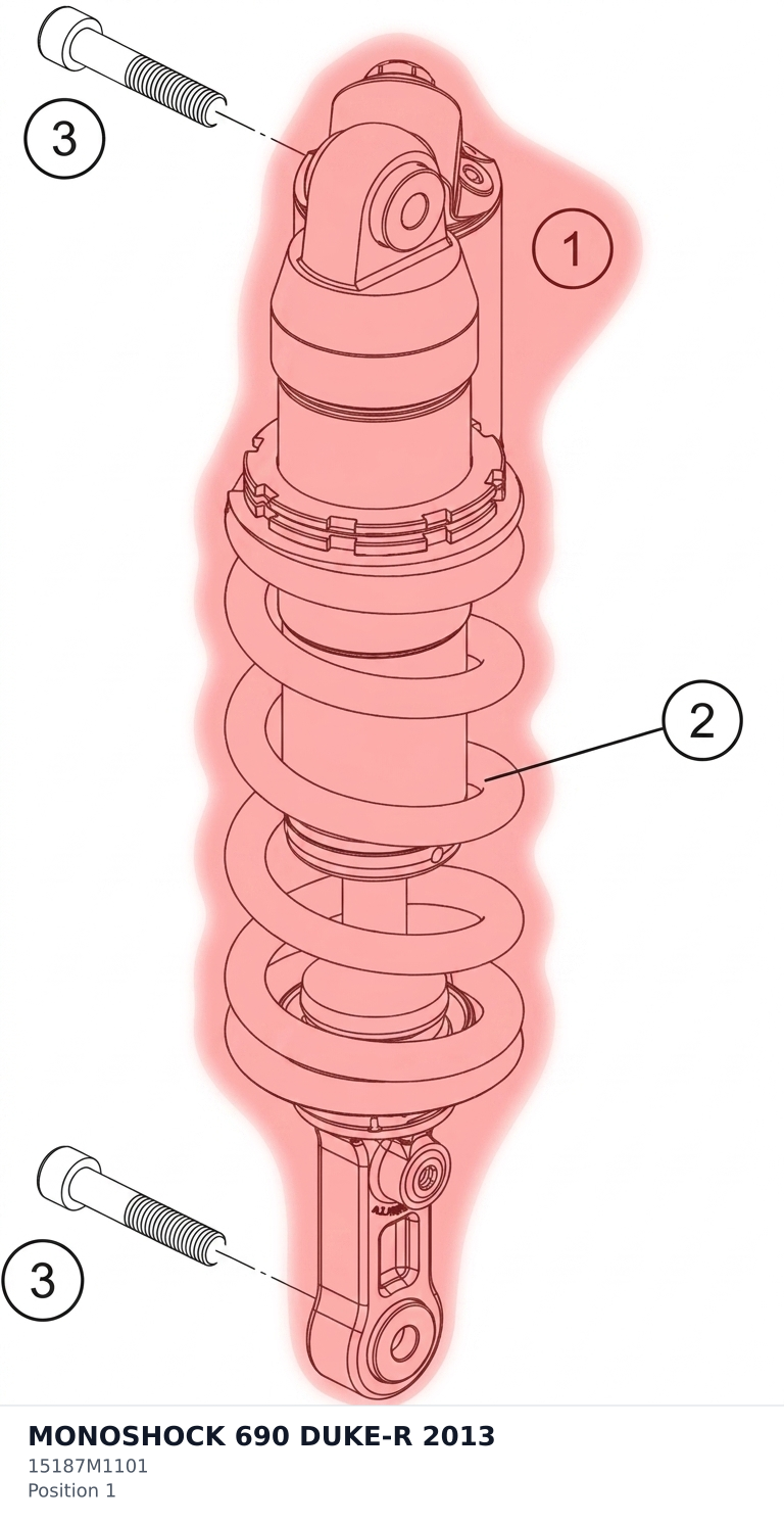 Diagram preview: MONOSHOCK 690 DUKE-R 2013 (15187M1101)