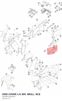 Diagram preview: SIDE COVER L/S WH. BRILL. RC8 (6900804300028A)