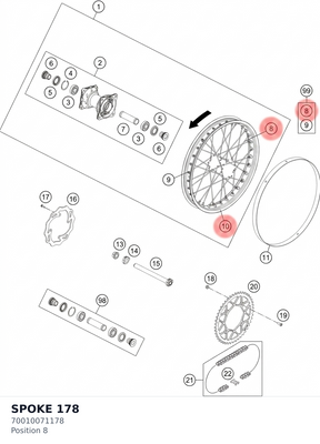 Diagram preview: SPOKE 178 (70010071178)