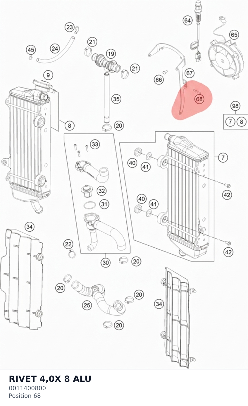 Diagram preview: RIVET 4,0X 8 ALU (0011400800)