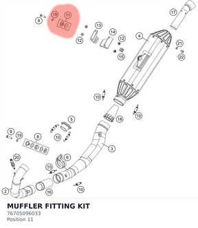 Diagram preview: MUFFLER FITTING KIT (76705096033)