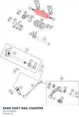 Diagram preview: GEAR SHIFT RAIL COUNTER (90134190000)