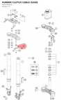 Diagram preview: RUBBER CLUTCH CABLE GUIDE (93032060020)
