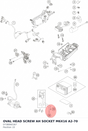 Diagram preview: OVAL HEAD SCREW AH SOCKET M6X16 A2-70 (0738060167)