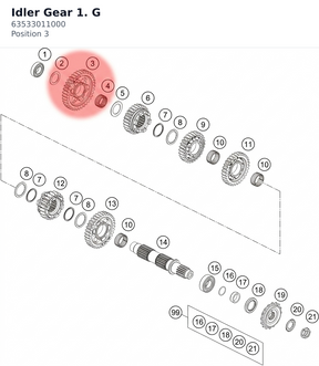Diagram preview: Idler Gear 1. G (63533011000)