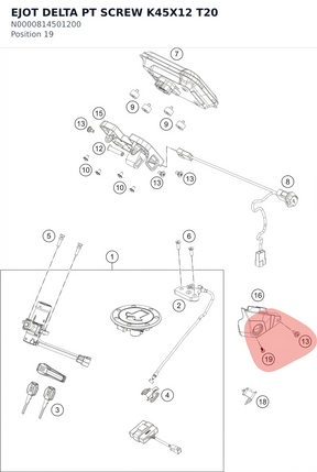 Diagram preview: EJOT DELTA PT SCREW K45X12 T20 (N0000814501200)