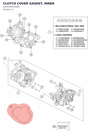 Diagram preview: CLUTCH COVER GASKET, INNER (A42030025000)