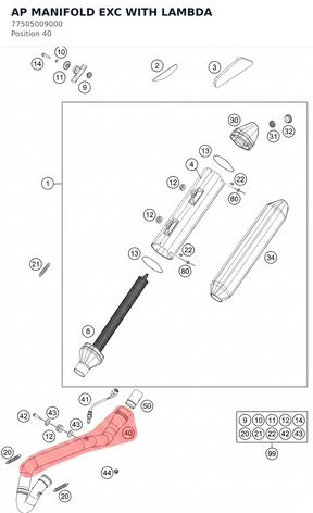 Diagram preview: AP MANIFOLD EXC WITH LAMBDA (77505009000)