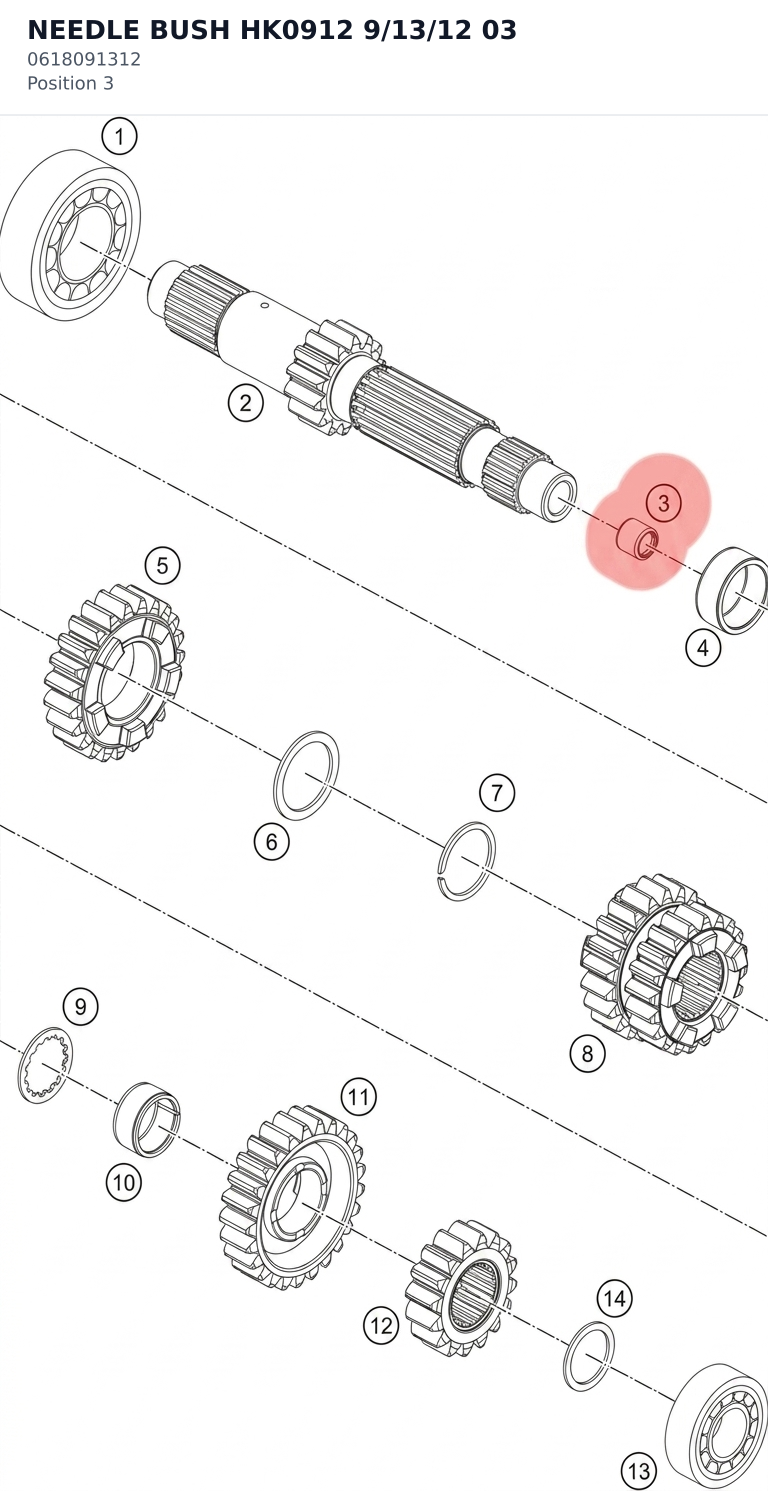 Diagram preview: NEEDLE BUSH HK0912 9/13/12  03 (0618091312)