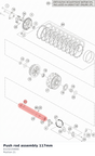 Diagram preview: Push rod assembly 117mm (61232154000)
