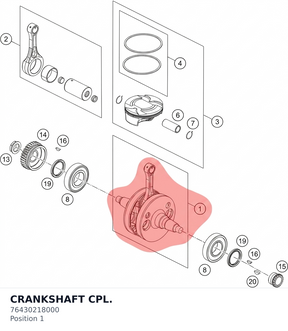 Diagram preview: CRANKSHAFT CPL. (76430218000)