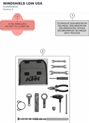 Diagram preview: WINDSHIELD LOW USA (61908508000)