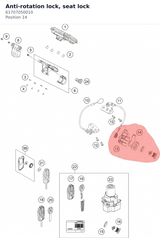 Diagram preview: Anti-rotation lock, seat lock (61707050010)