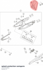 Diagram preview: splash protection swingarm (C63504050000)