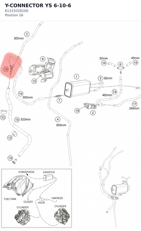 Diagram preview: Y-CONNECTOR YS 6-10-6 (61315028100)