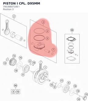 Diagram preview: PISTON I CPL. D95MM (79530607100 I)