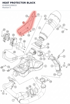 Diagram preview: HEAT PROTECTOR BLACK (6140501100033)